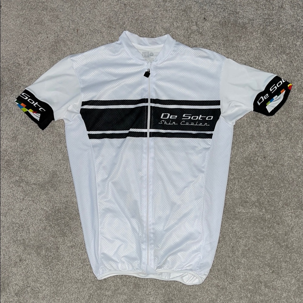 Womens DE SOTO Skin Cooler Full Zip Cycling Jersey Shirt sz M